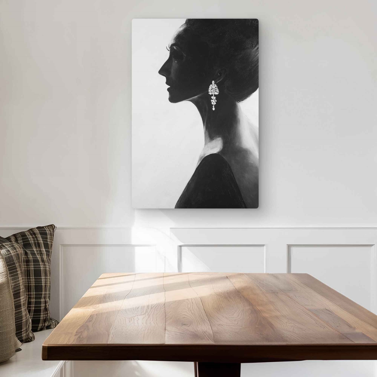 C1MP2030E7E4ZG 20 x 30 in. Chic Woman Wall Art - Livingroom Monochrome Metal Print