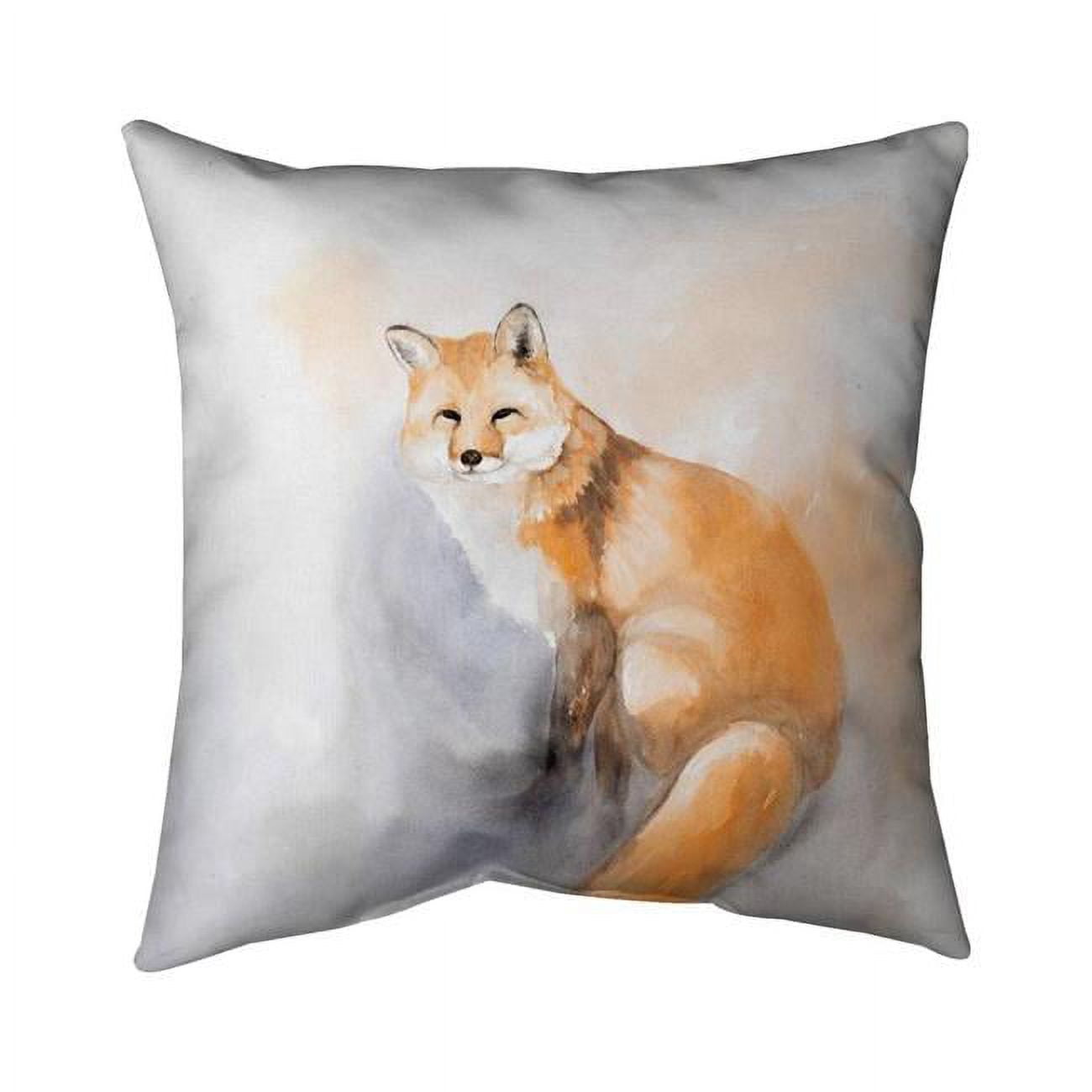 20 x 20 in. Watercolor Fox-Double Sided Print Indoor Pillow