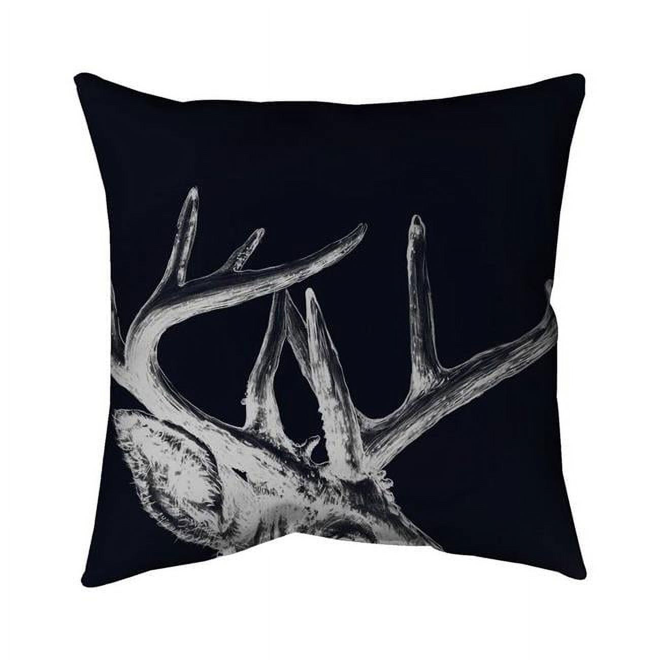 20 x 20 in. Blue Roe Deer Plume-Double Sided Print Indoor Pillow