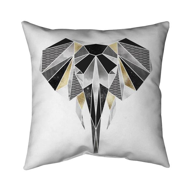 20 x 20 in. Geometric Elephant-Double Sided Print Indoor Pillow