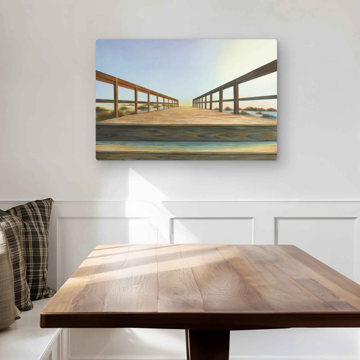 C1MP203000KQBJ 20 x 30 in. Footbridge - Livingroom Hygge Metal Print Wall Art for Home Decor