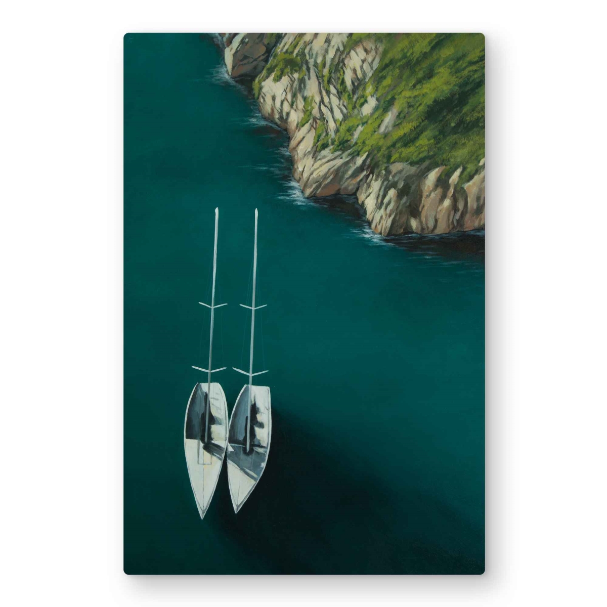 C1MP203021K0VG 20 x 30 in. Smooth Sailing - Bedroom Boat Metal Print Wall Art for Home Decor