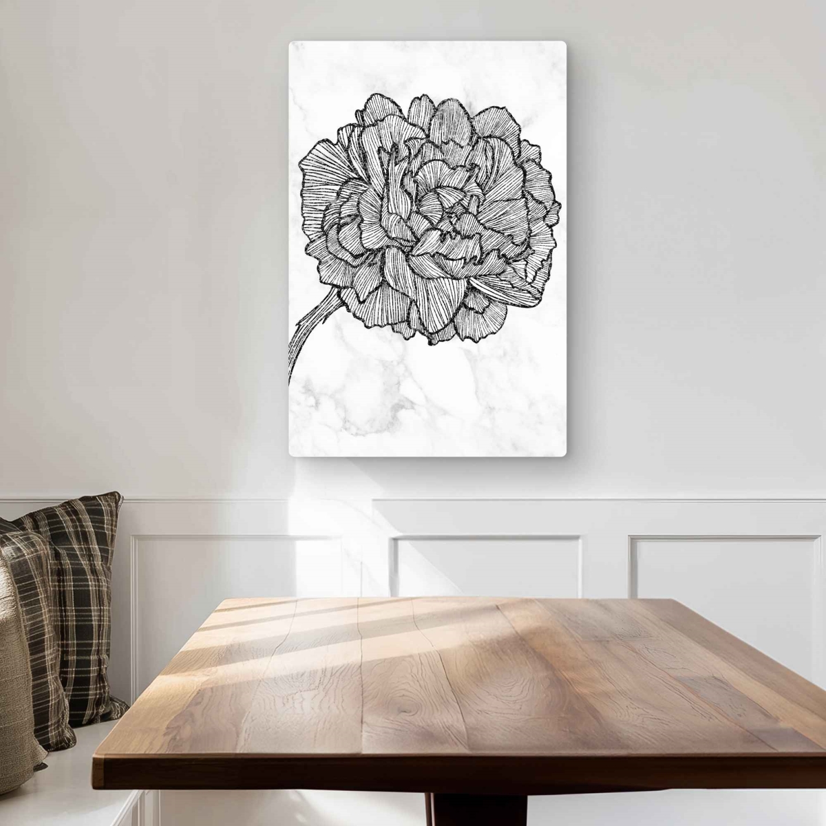C1MP203026RY27 20 x 30 in. Bright Peony Wall Art - White Floral Botanical Metal Print
