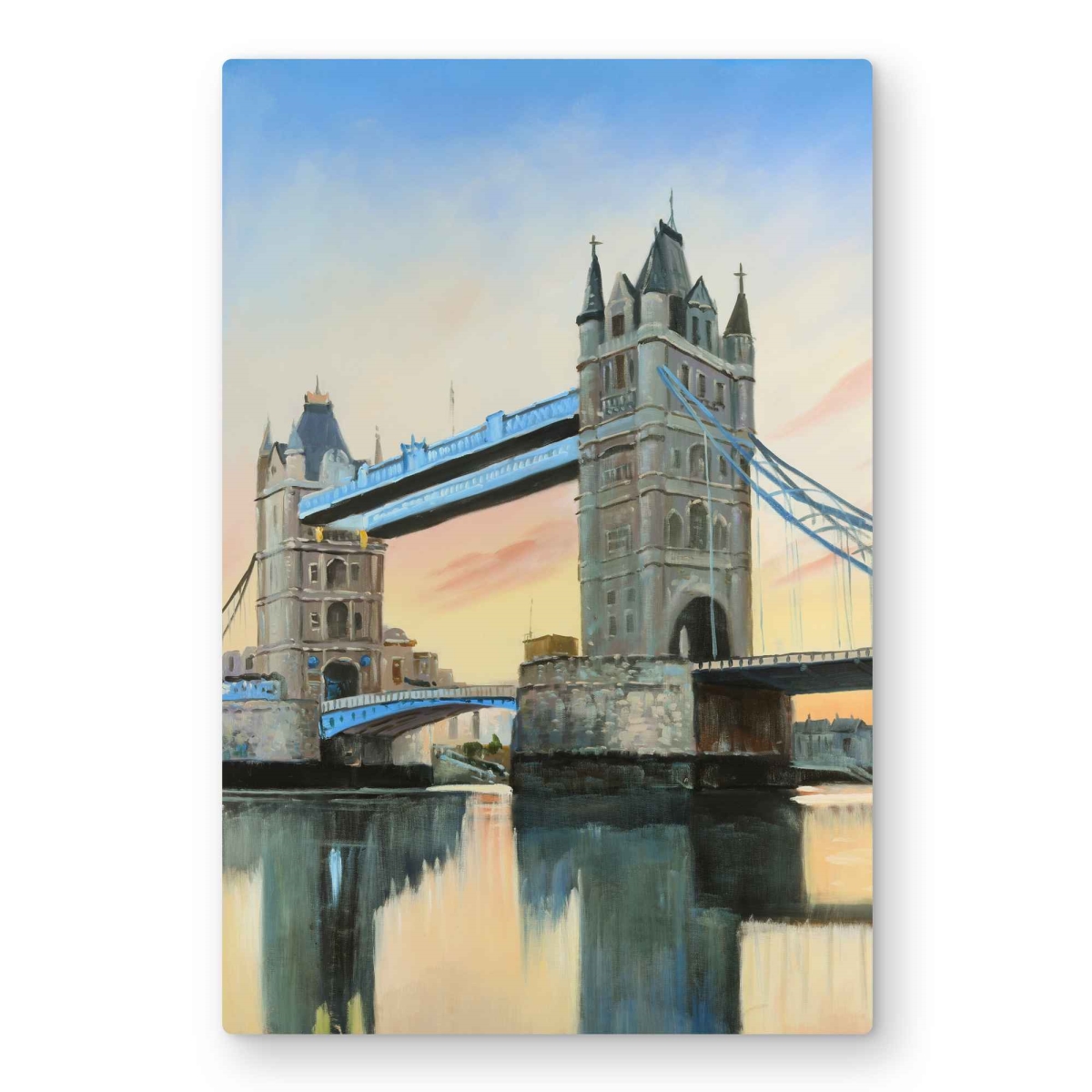 C1MP203027EMVI 20 x 30 in. Sunset On London Bridge Metal Print Wall Art - Home Decor Living Room