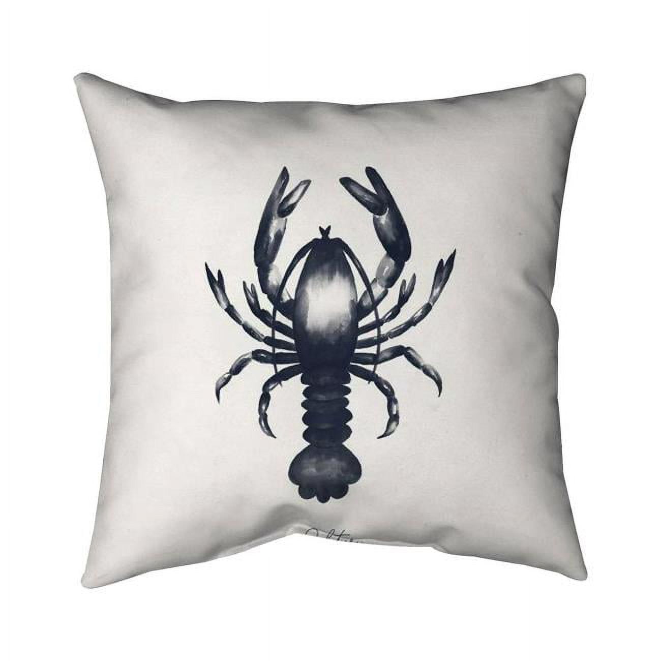 20 x 20 in. Blue Lobster-Double Sided Print Indoor Pillow