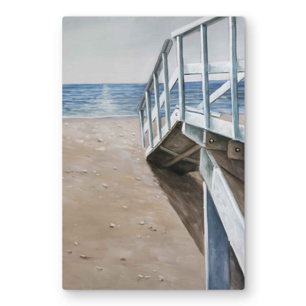C1MP203031X5W5 20 x 30 in. Soft Seaside Landscape Wall Art - American Waves Metal Print Decor