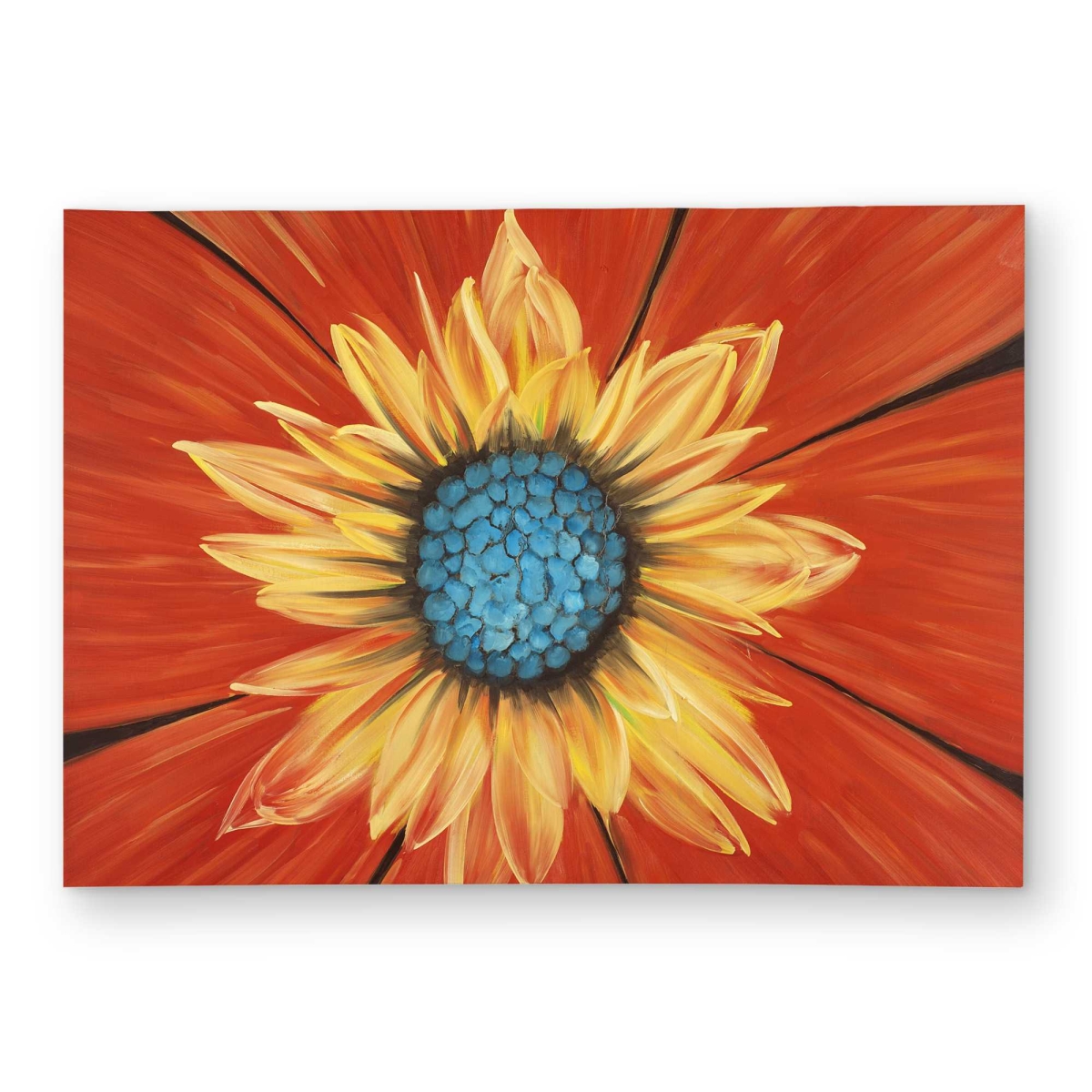 C1ROAR570XN6D7 5 x 7 ft. Flower Middle - Exotic Orange Outdoor Rectangle Area Rug