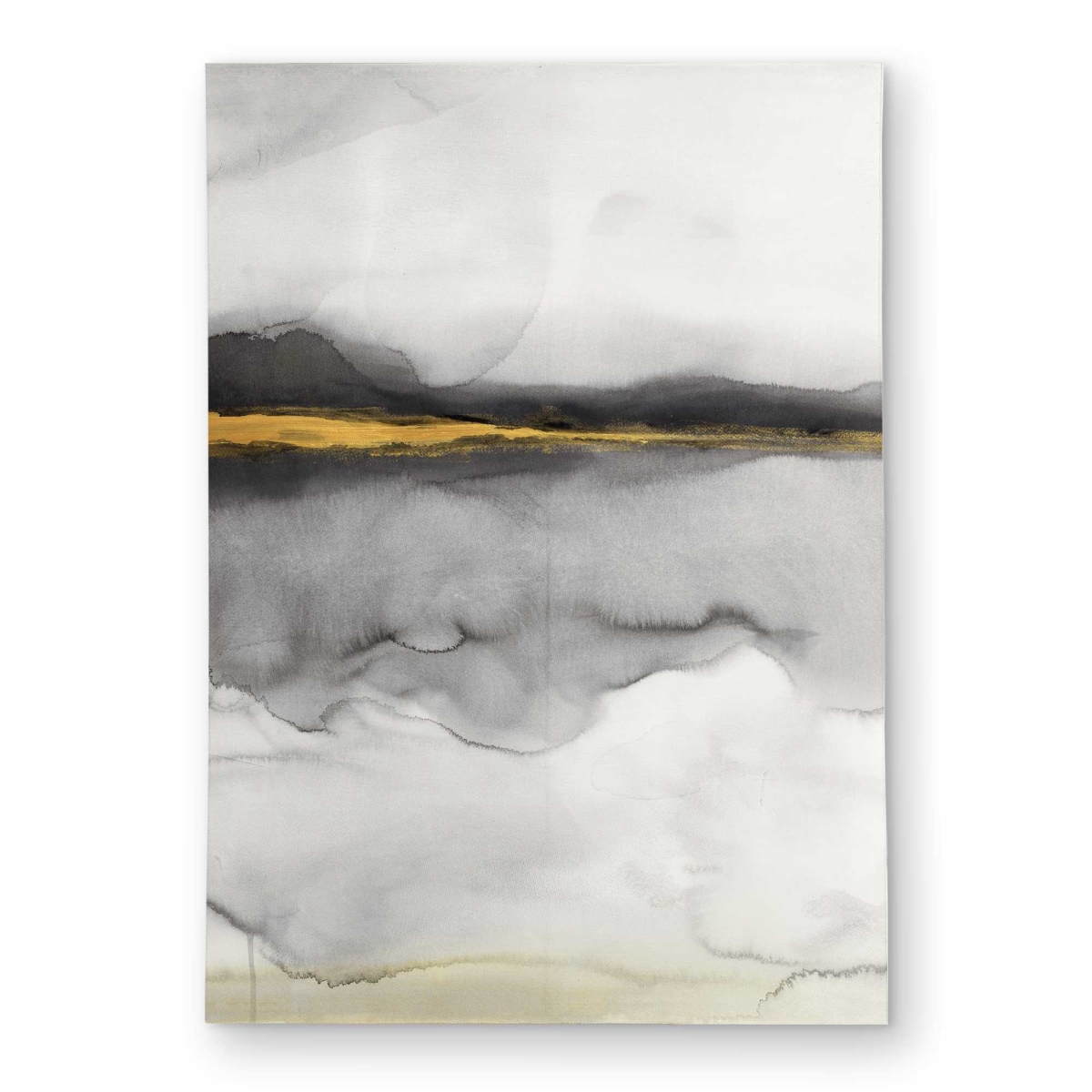 C1ROAR5731R8J0 5 x 7 ft. Gold Stripe Abstract Shapes Bedroom Rectangle Area Rug - Outdoor Home Decor
