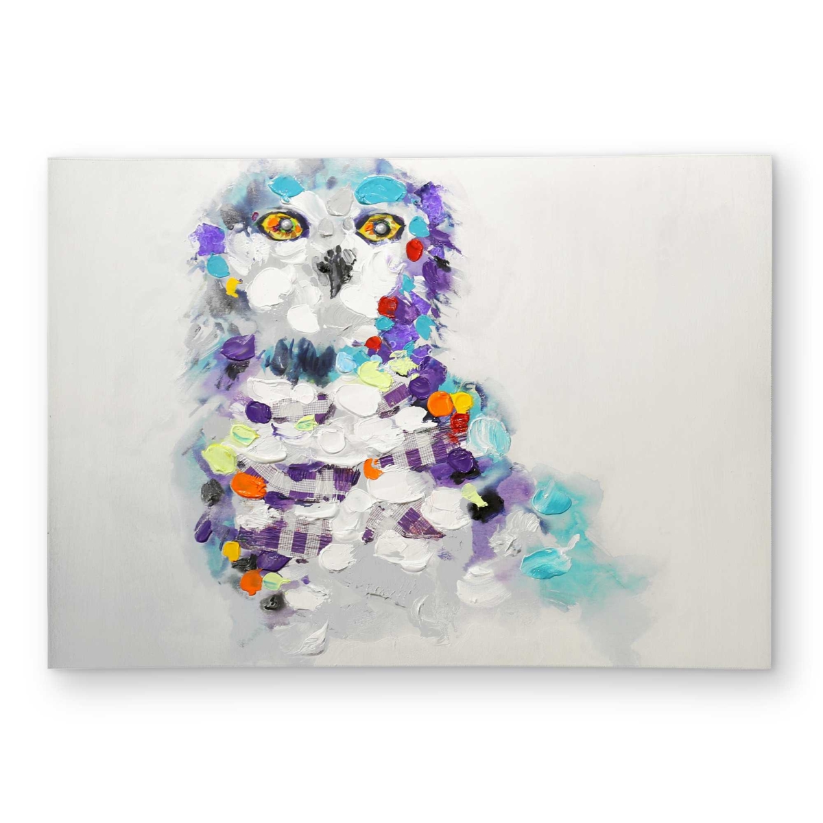 C1ROAR573RKD1G 5 x 7 ft. Abstract Owl - Turquoise Animals Outdoor Rectangle Area Rug