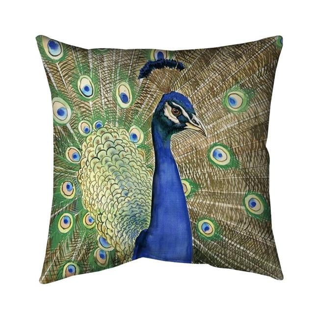20 x 20 in. Peacock-Double Sided Print Indoor Pillow