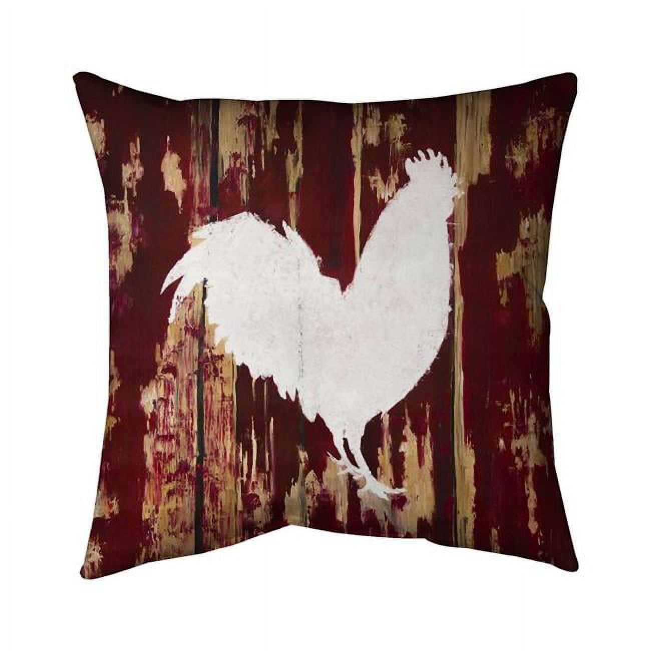 20 x 20 in. Rooster Silhouette-Double Sided Print Indoor Pillow