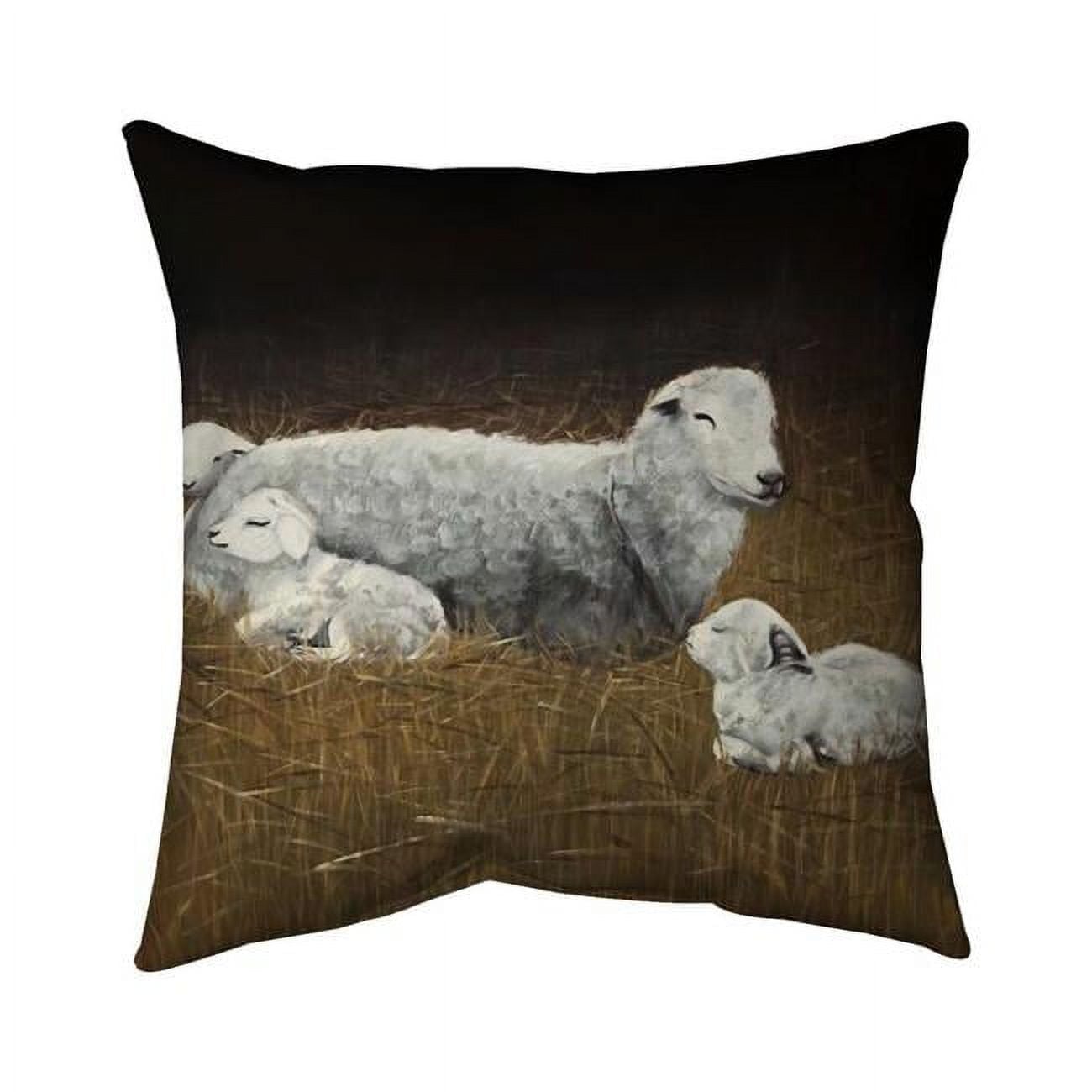 20 x 20 in. Sheep & Lambs-Double Sided Print Indoor Pillow