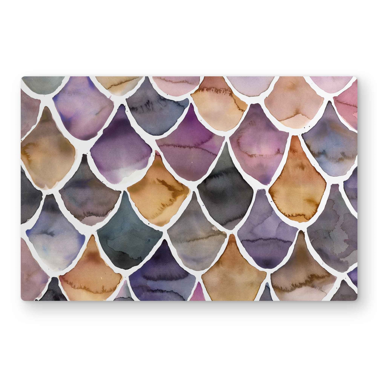 C1MP2436B5F1V9 24 x 36 in. Purple Like A Mermaid Wall Art - Patterns Pattern Metal Print Decor