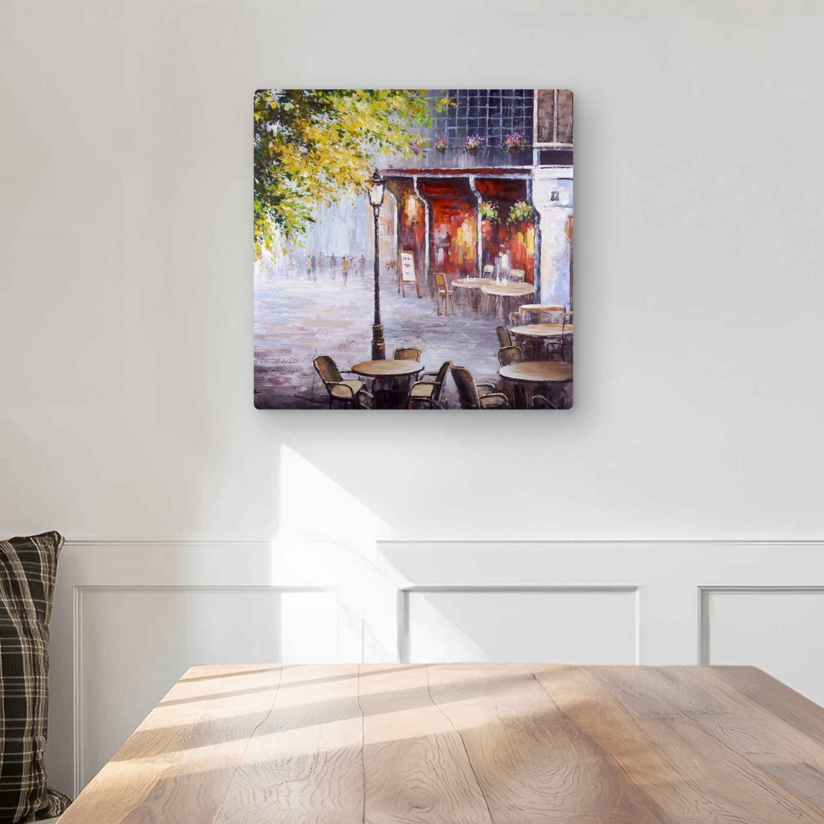C1MP1616VR9I8G 16 x 16 in. Outdoor Restaurant by A Nice Day Wall Art - Office Street Metal Print