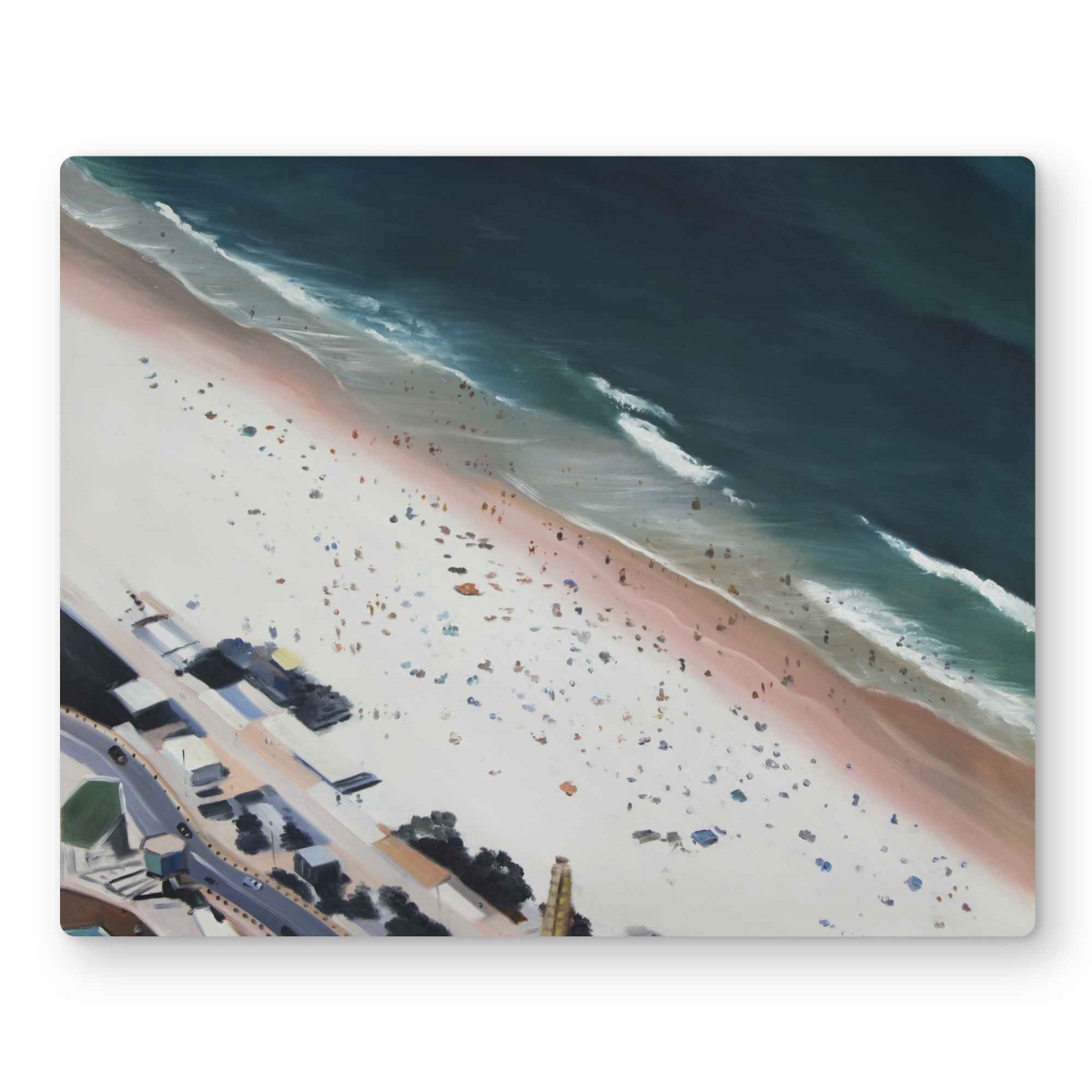 C1MP1620HB9HPH 16 x 20 in. Hot Day at the Beach - Turquoise Metal Print Wall Art for Home Decor