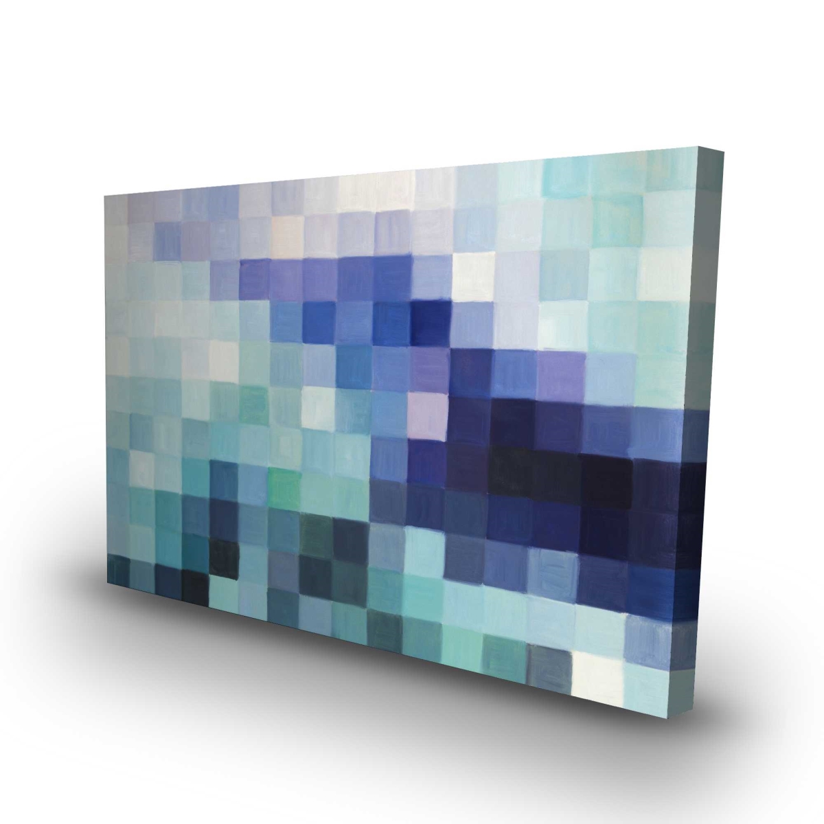 C1RC2436J2AQ8H 24 x 36 in. Pixelized Landscape - Blue Patterns Canvas for Home Decor