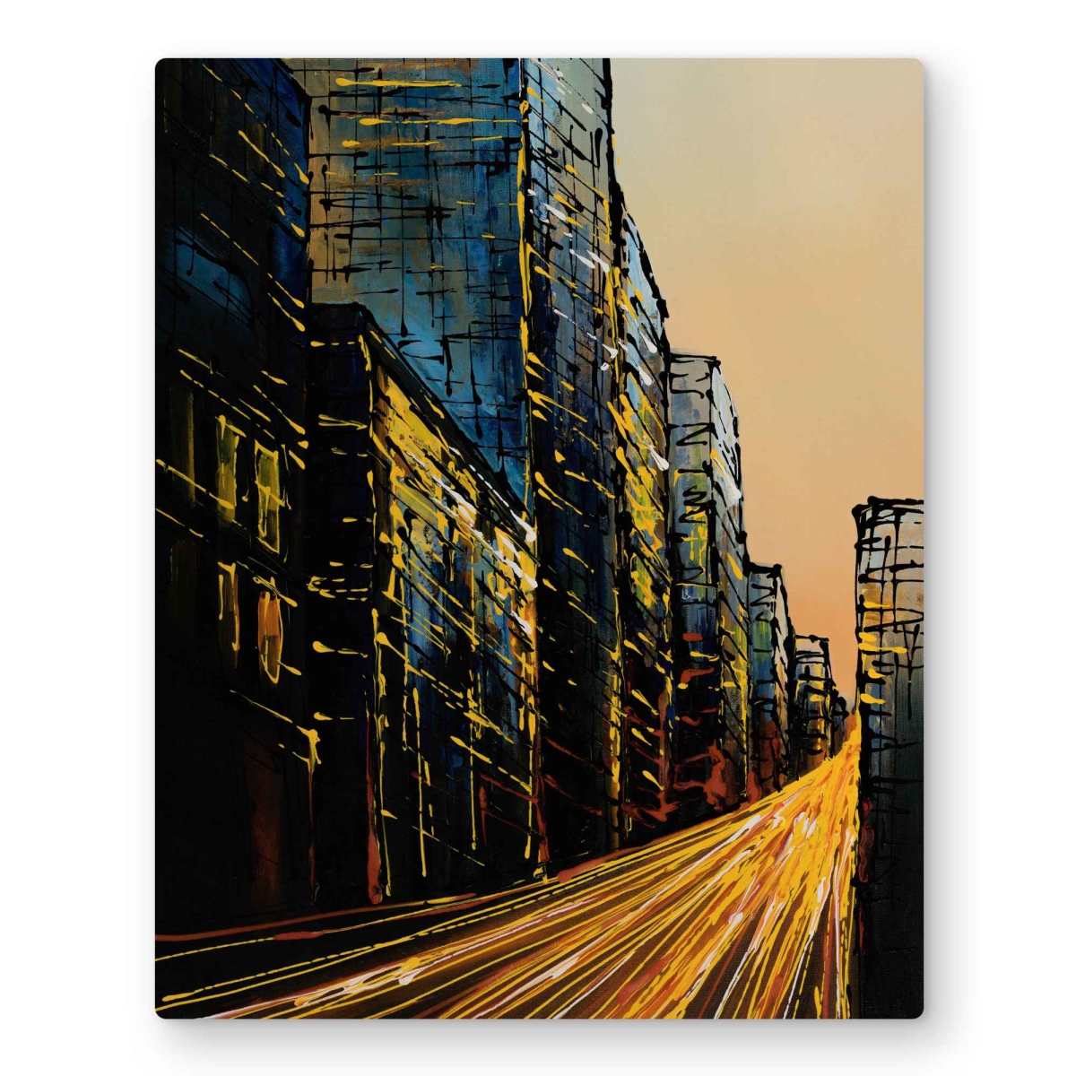 C1MP1620Z1DQZ4 16 x 20 in. In the Street of Empire State Building Wall Art - Modern Cities Metal Print