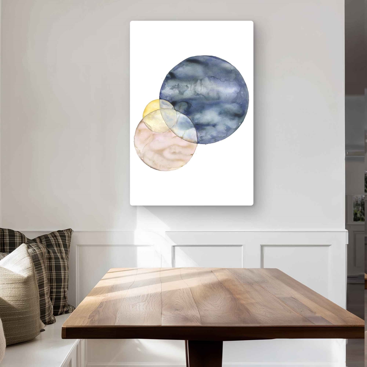 C1MP2436R09M4O 24 x 36 in. Circles - Office Patterns Metal Print Wall Art - Modern Art