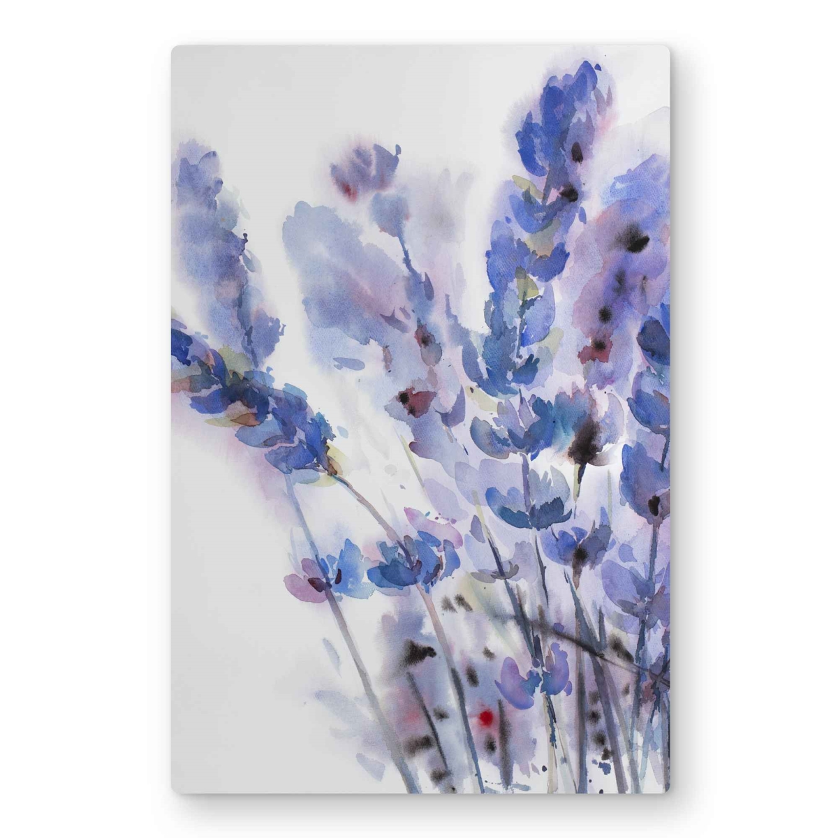 C1MP2436VUDZA7 24 x 36 in. Watercolor Lavender Flowers Wall Art - Rustic Metal Print