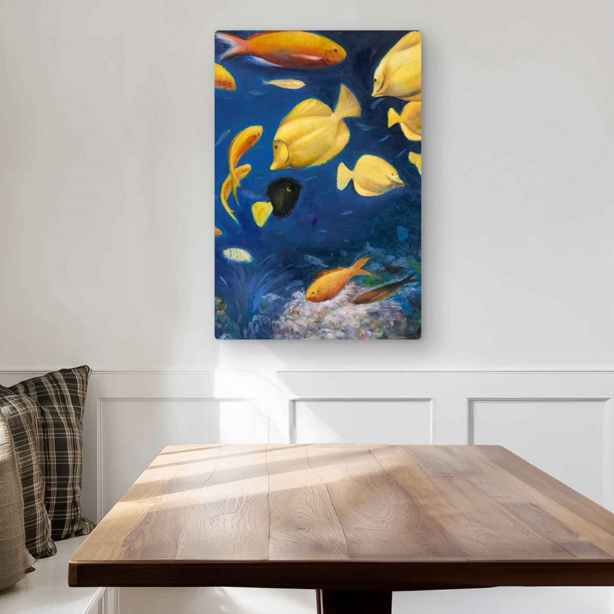 C1MP2030CXDC7H 20 x 30 in. Fish Under the Sea Wall Art - Bathroom Aquatic Animals Metal Print