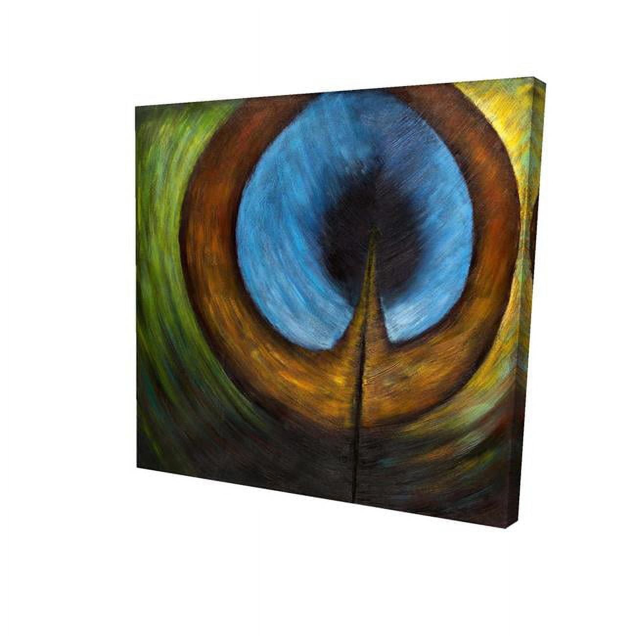 12 x 12 in. Peacock Feather Center-Print on Canvas