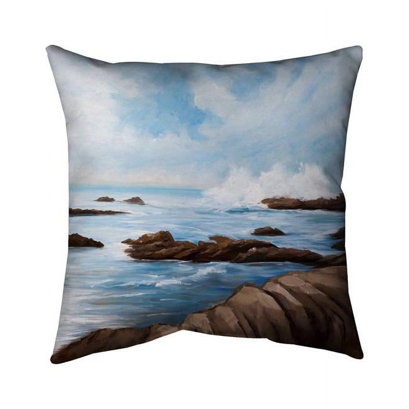 20 x 20 in. Seaside Wave-Double Sided Print Indoor Pillow