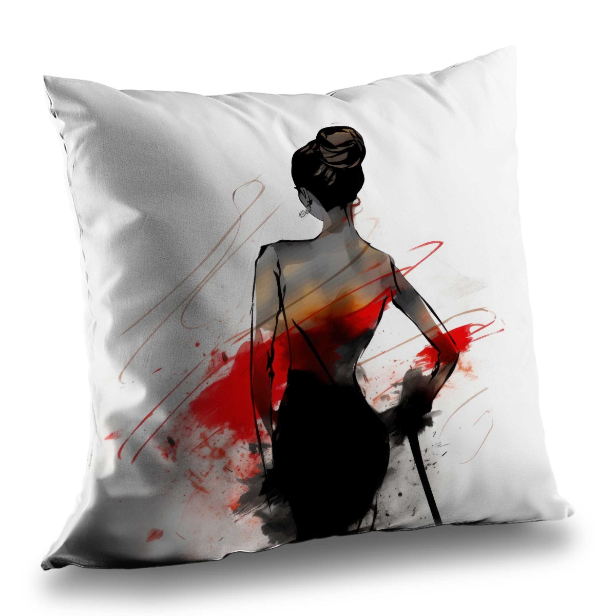 C1PC1414GJY3YB 14 x 14 in. Elegance - Illustrative Figurative Poly Twill Throw - Decor