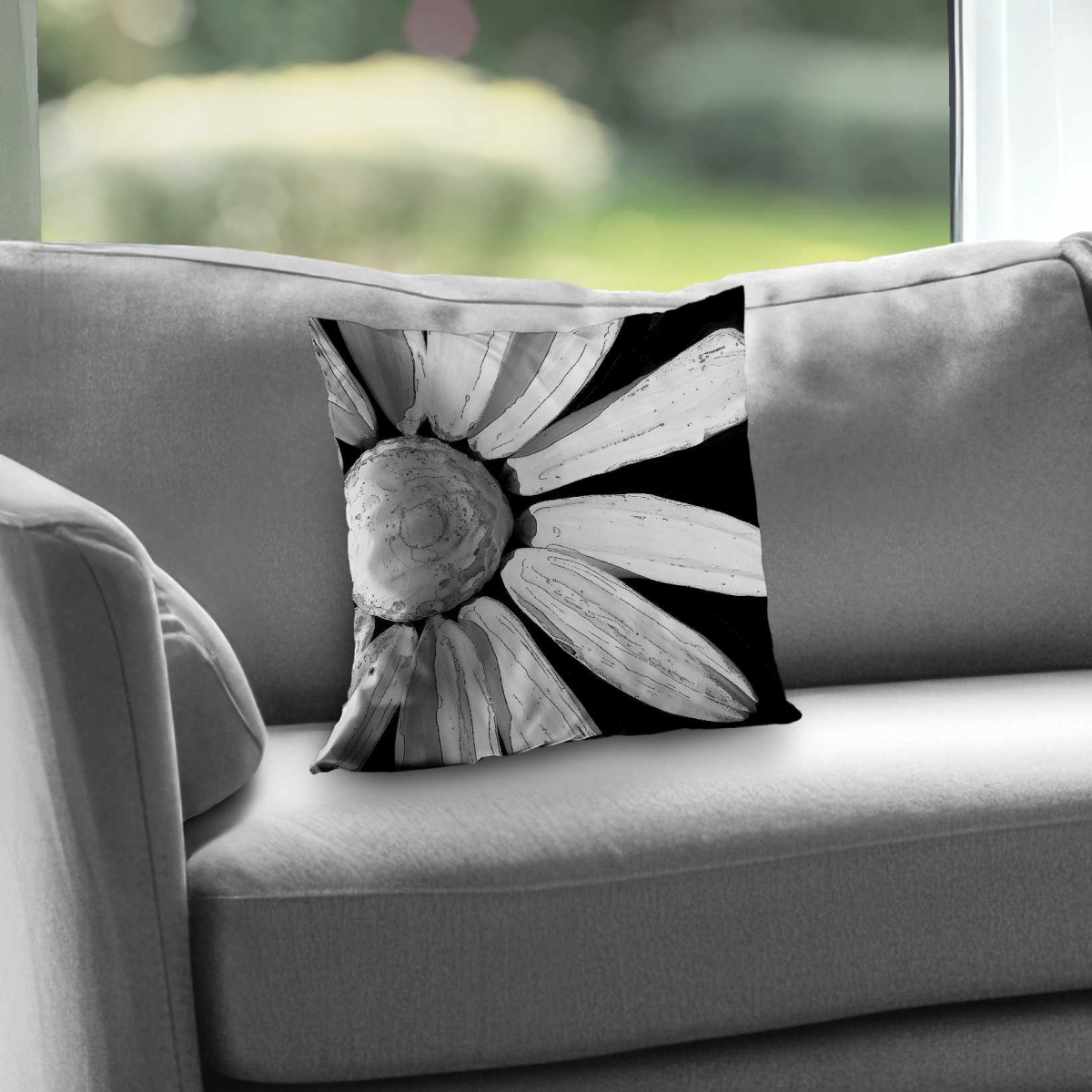 C1PC1414Q6C9D7 14 x 14 in. Seen From Up Close - White Poly Twill Throw for Home Decor