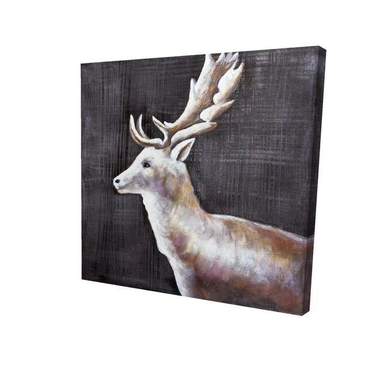 12 x 12 in. Deer Profile View in the Dark-Print on Canvas
