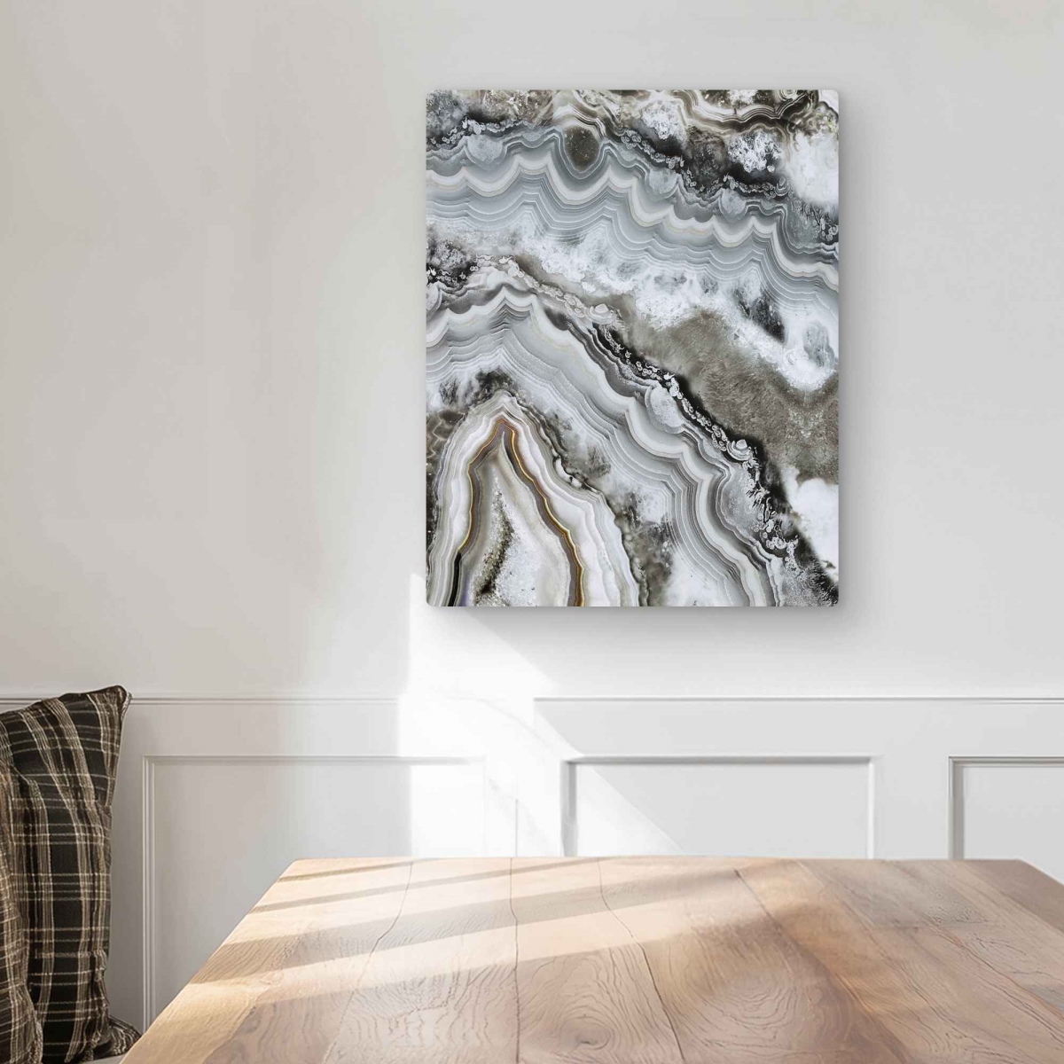 C1MP1620WOZ5A2 16 x 20 in. Abstract Geode - Hyperrealist Metal Print Wall Art for Home Decor