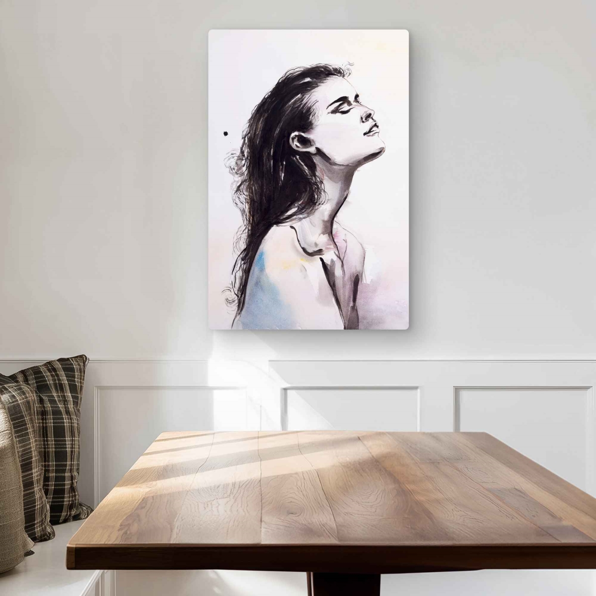 C1MP2030IMNY8M 20 x 30 in. Bare Skin Wall Art - Livingroom Illustrative Metal Print