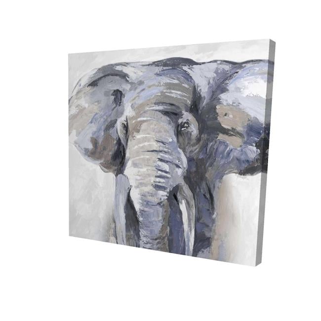 12 x 12 in. Pastel Blue Elephant-Print on Canvas
