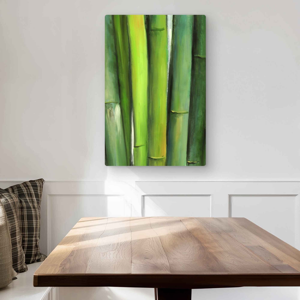 C1MP2030N7E9SM 20 x 30 in. Green Bamboo - Bedroom Botanical Metal Print Wall Art for Home Decor