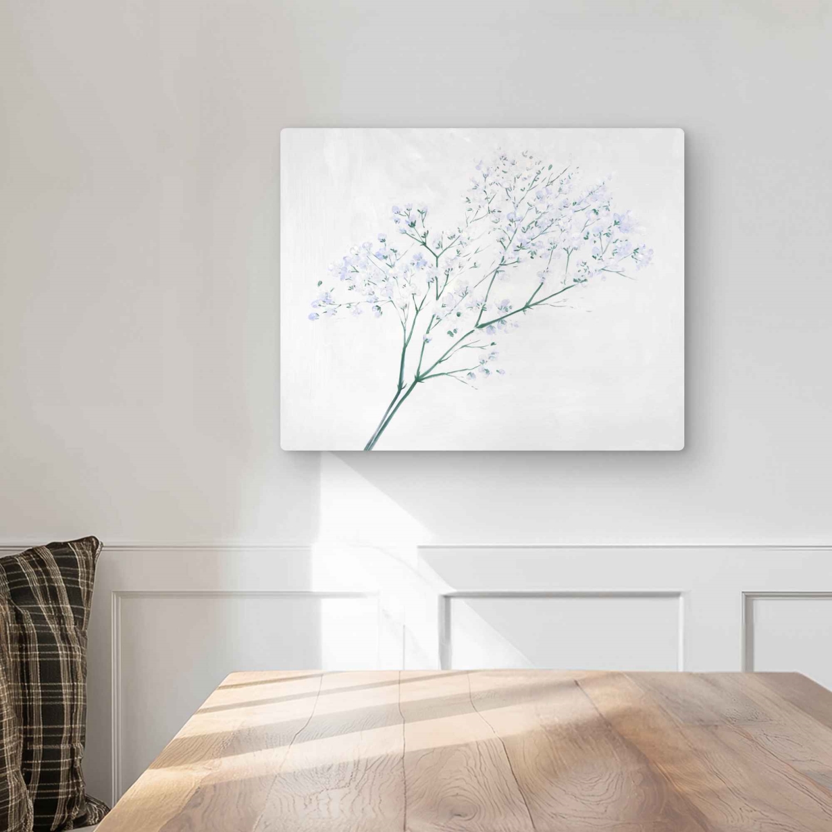 C1MP1620JEZ1IX 16 x 20 in. Bouquet of Flowers Baby Breath Wall Art - Floral Metal Print Decor