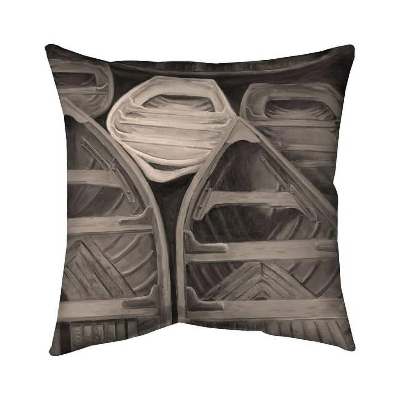20 x 20 in. Sepia Canoes-Double Sided Print Indoor Pillow