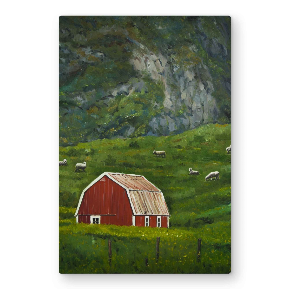 C1MP2030UL7VW6 20 x 30 in. Life in the Countryside Wall Art - Mountains Kitchen Metal Print