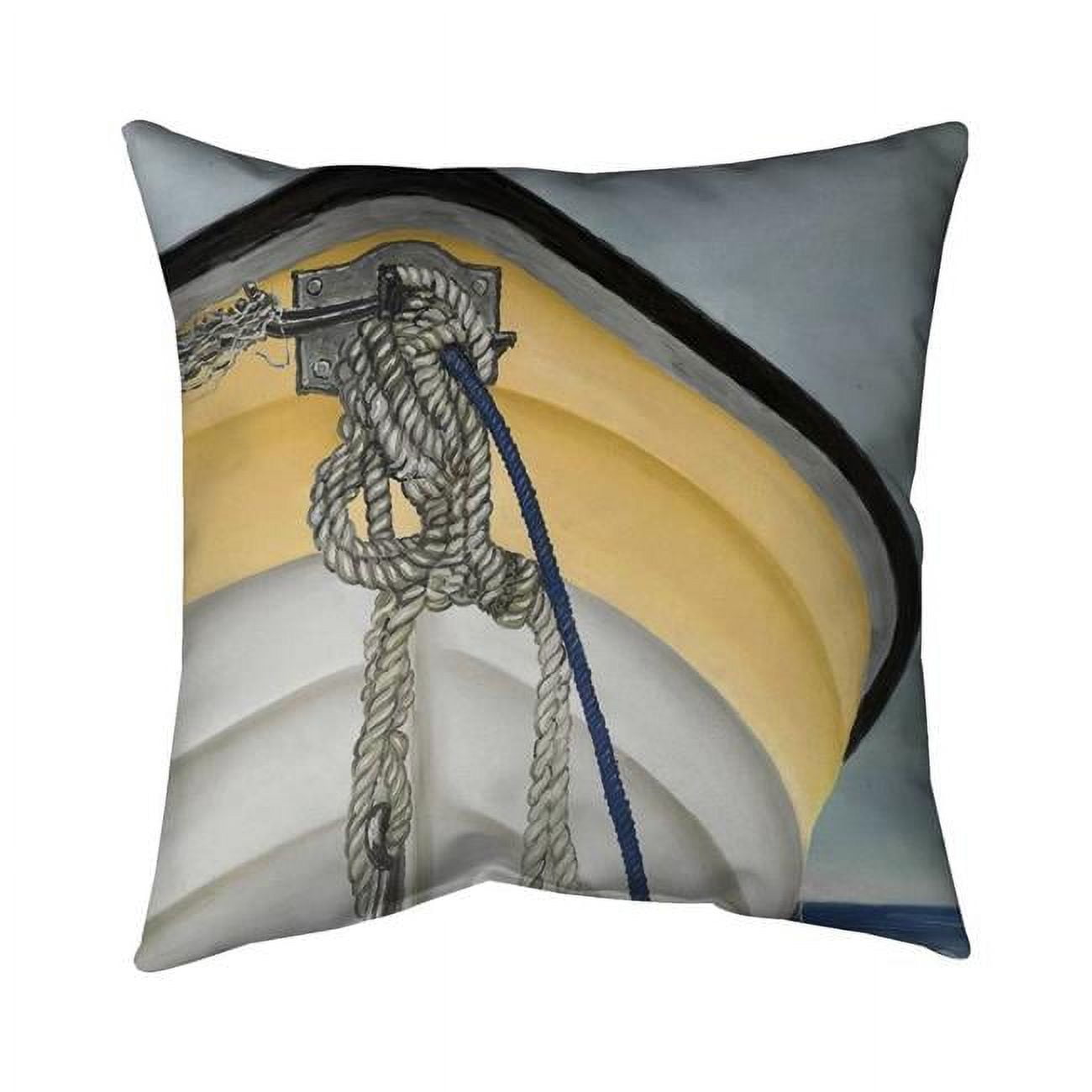20 x 20 in. The Yellow Boat-Double Sided Print Indoor Pillow