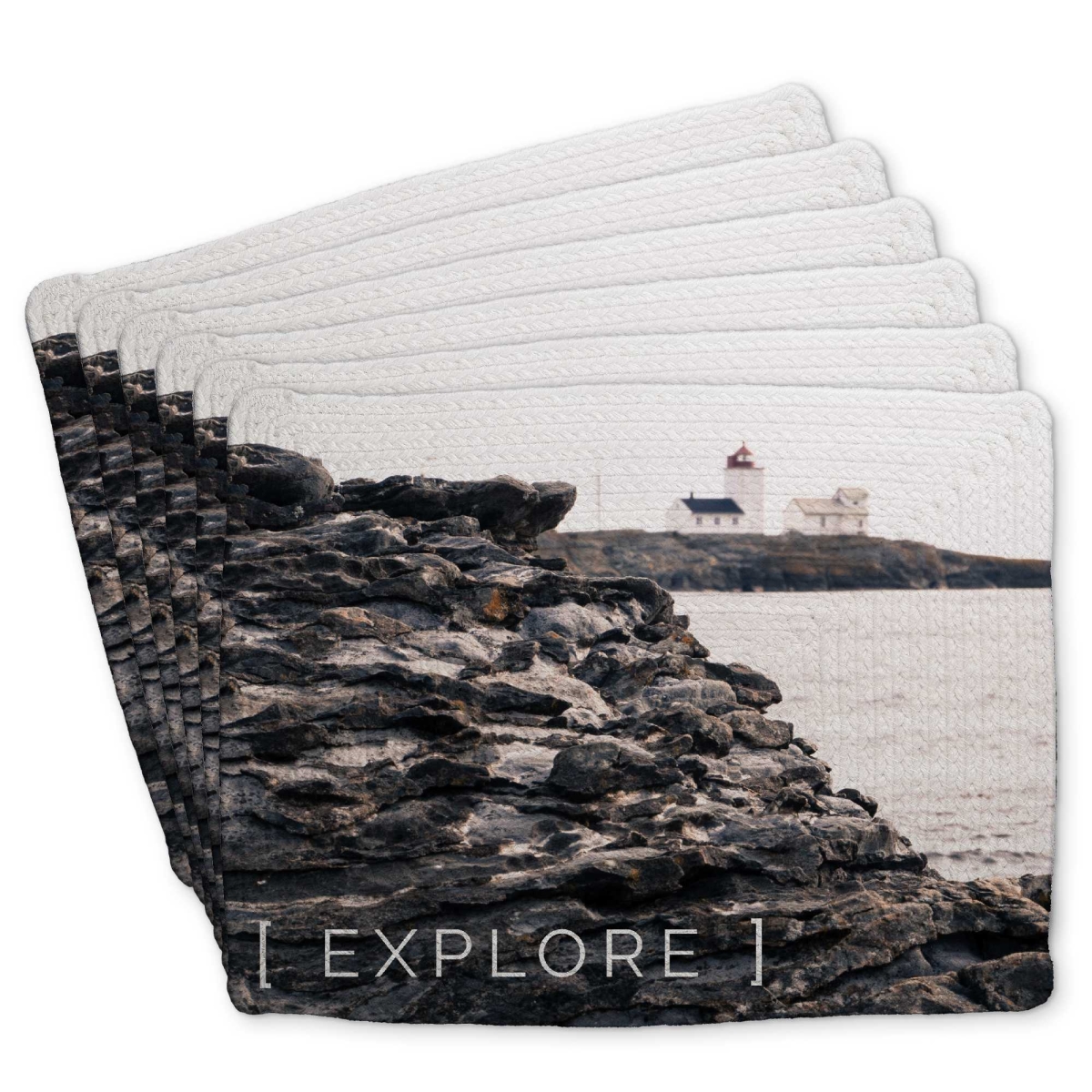 Picture of Begin Home Decor C6BP14181JXDFD 14 x 18 in. Explore Braided Polyester Placemat - Stylish Design - Set of 6