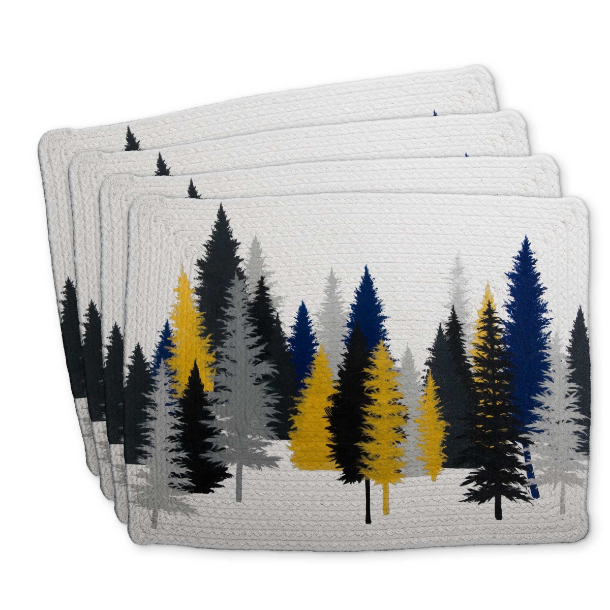 Picture of Begin Home Decor C4BP1418KGHALF 14 x 18 in. Golden Fir Braided Polyester Placemat - Stylish Home Decor - Set of 4