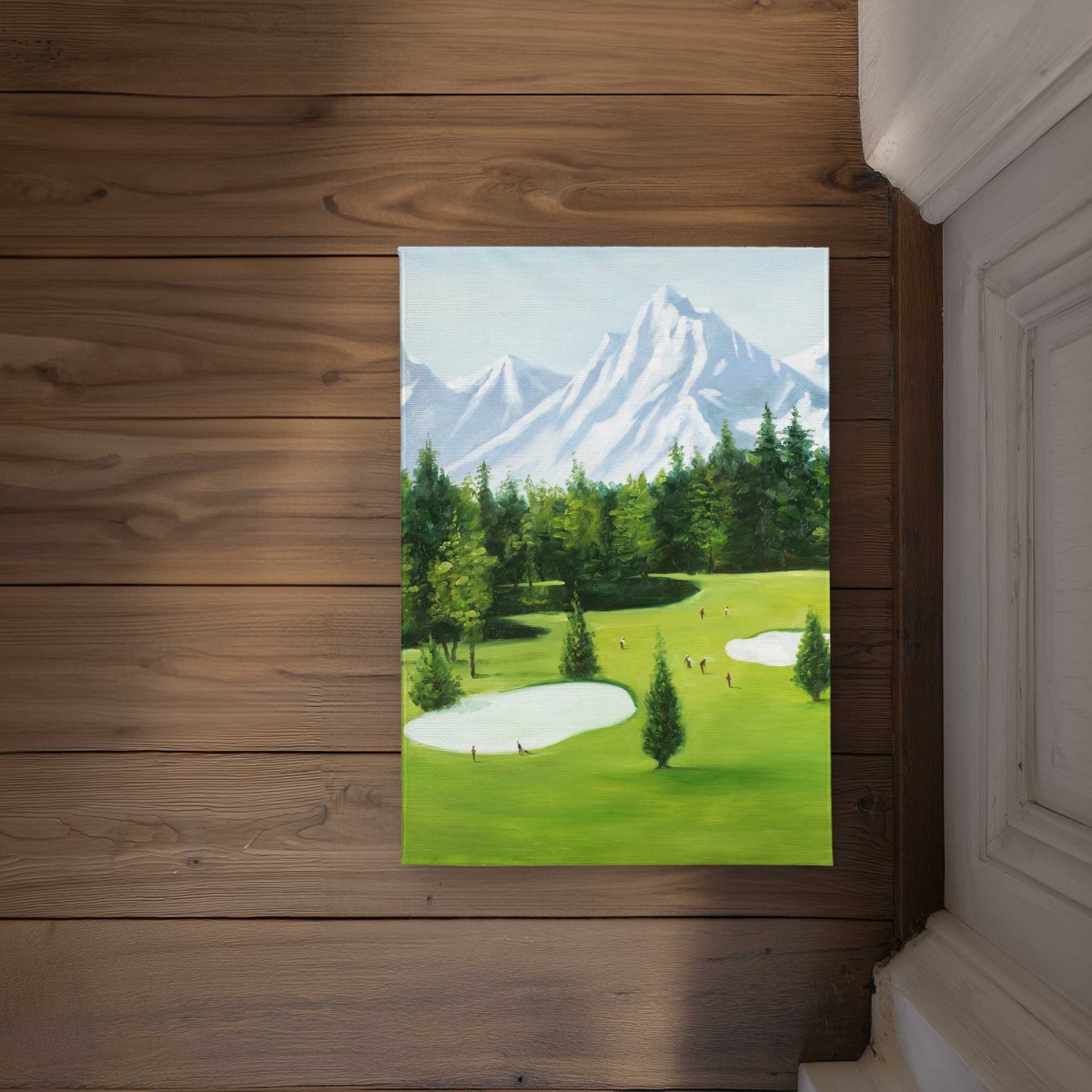 CODM1724H3QBAZ 17 x 24 in. Golf Course with Mountains View Door Mat - Contemporary