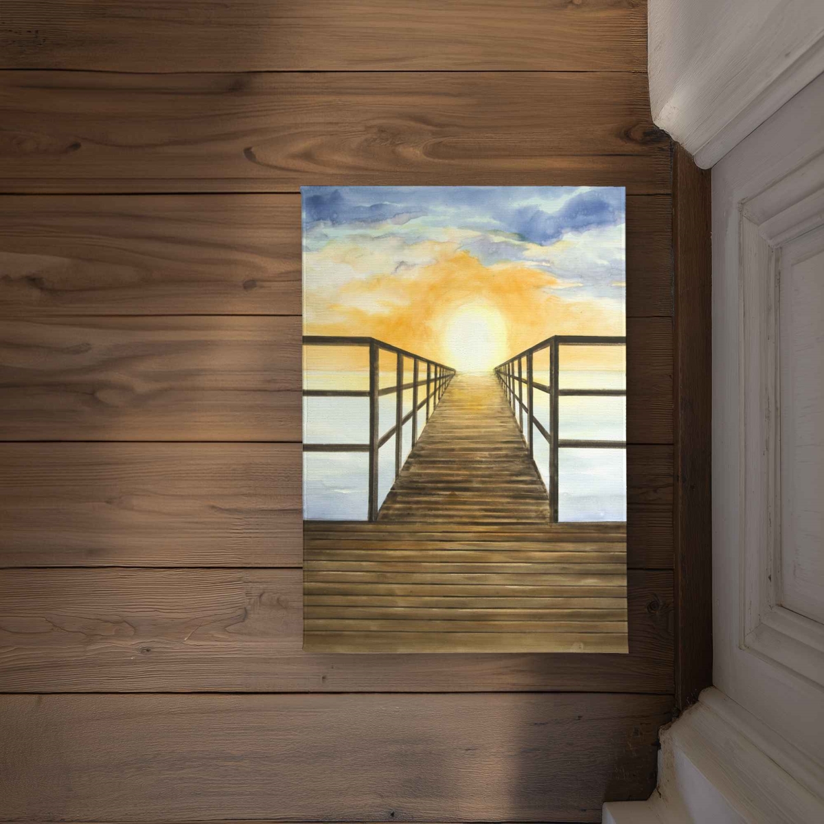 CODM1724L972IW 17 x 24 in. Sunset in the Sea Coastal Marine Door Mat - Indoor & Outdoor