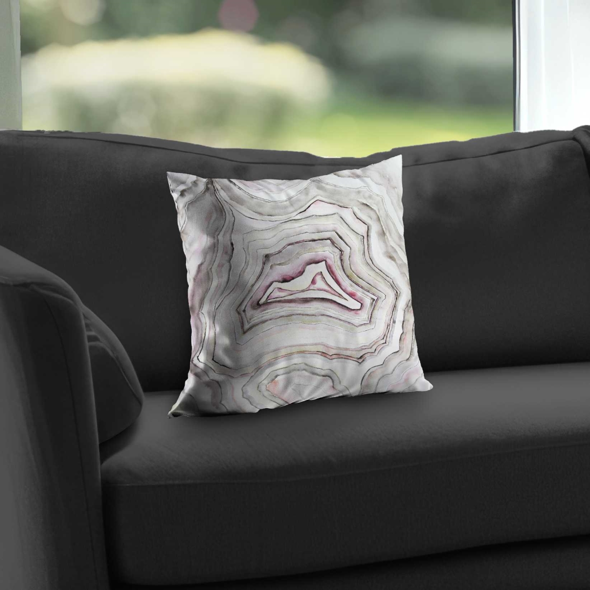 C1PC1414S8UFKD 14 x 14 in. Geode Bedroom Beige Poly Twill Throw - Stylish Home Decor