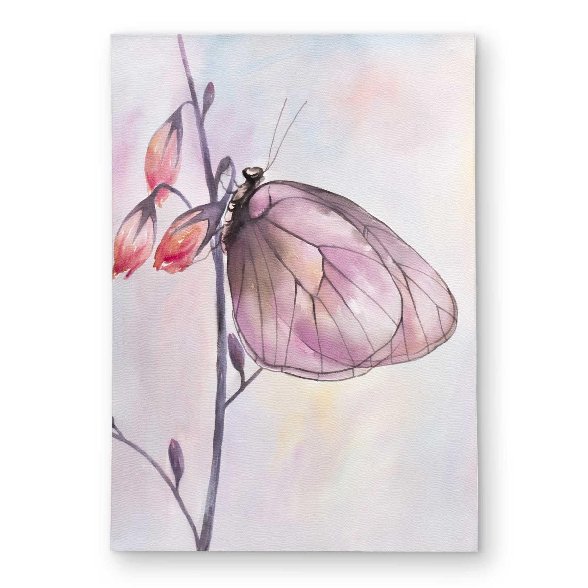 C1ROAR57OUULS5 5 x 7 ft. Delicate Butterfly Pink Living Room Outdoor Rectangle Area Rug - Decor