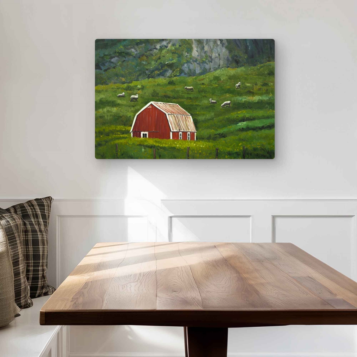 C1MP2030U3P4UH 20 x 30 in. Life in the Countryside Wall Art - Livingroom Landscapes Metal Print