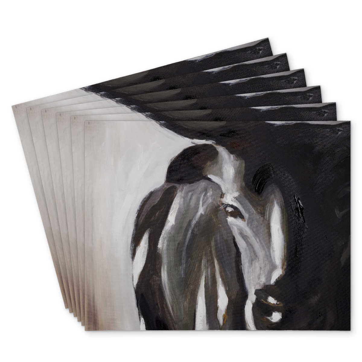 Picture of Begin Home Decor C6PP1418036ZIT 14 x 18 in. Bull Head Closeup Polyester Placemat - Home Decor Accent - Set of 6