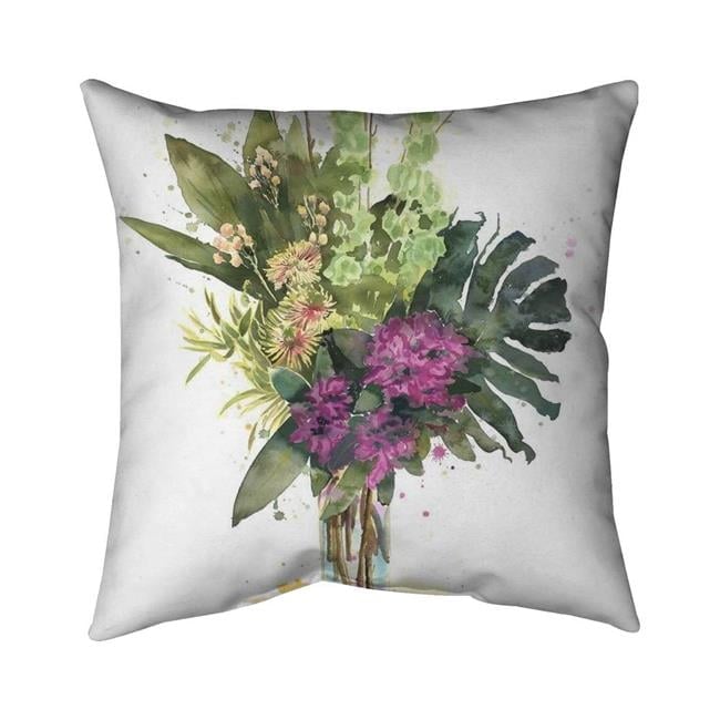 20 x 20 in. Tropical Flower Assemblage-Double Sided Print Indoor Pillow