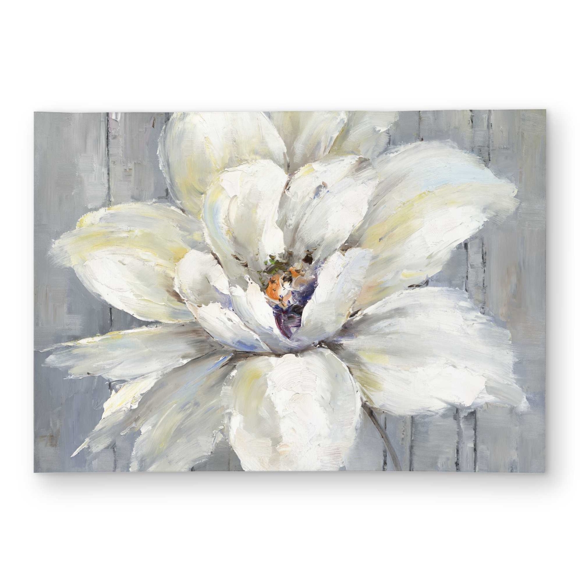 C1ROAR57O8FZUB 5 x 7 ft. White Flower on Wood - Botanical Outdoor Rectangle Area Rug for Decor