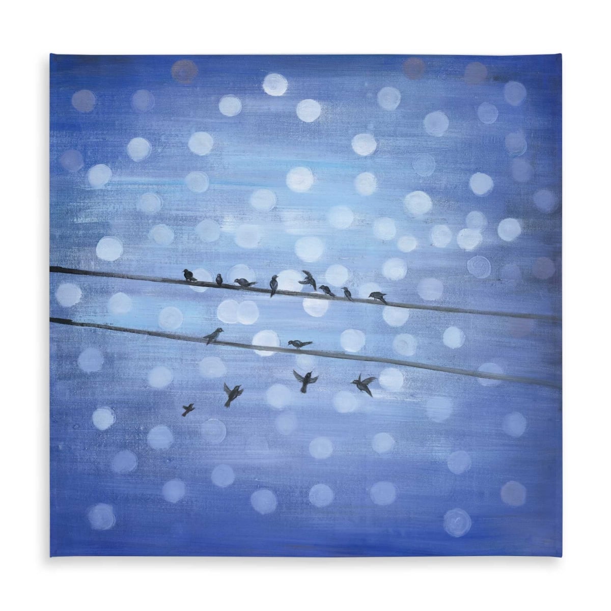 Picture of Begin Home Decor C1TC58583EFSNC 58 x 58 in. Birds on Glittering Blue Sky Tablecloth - Indoor & Outdoor