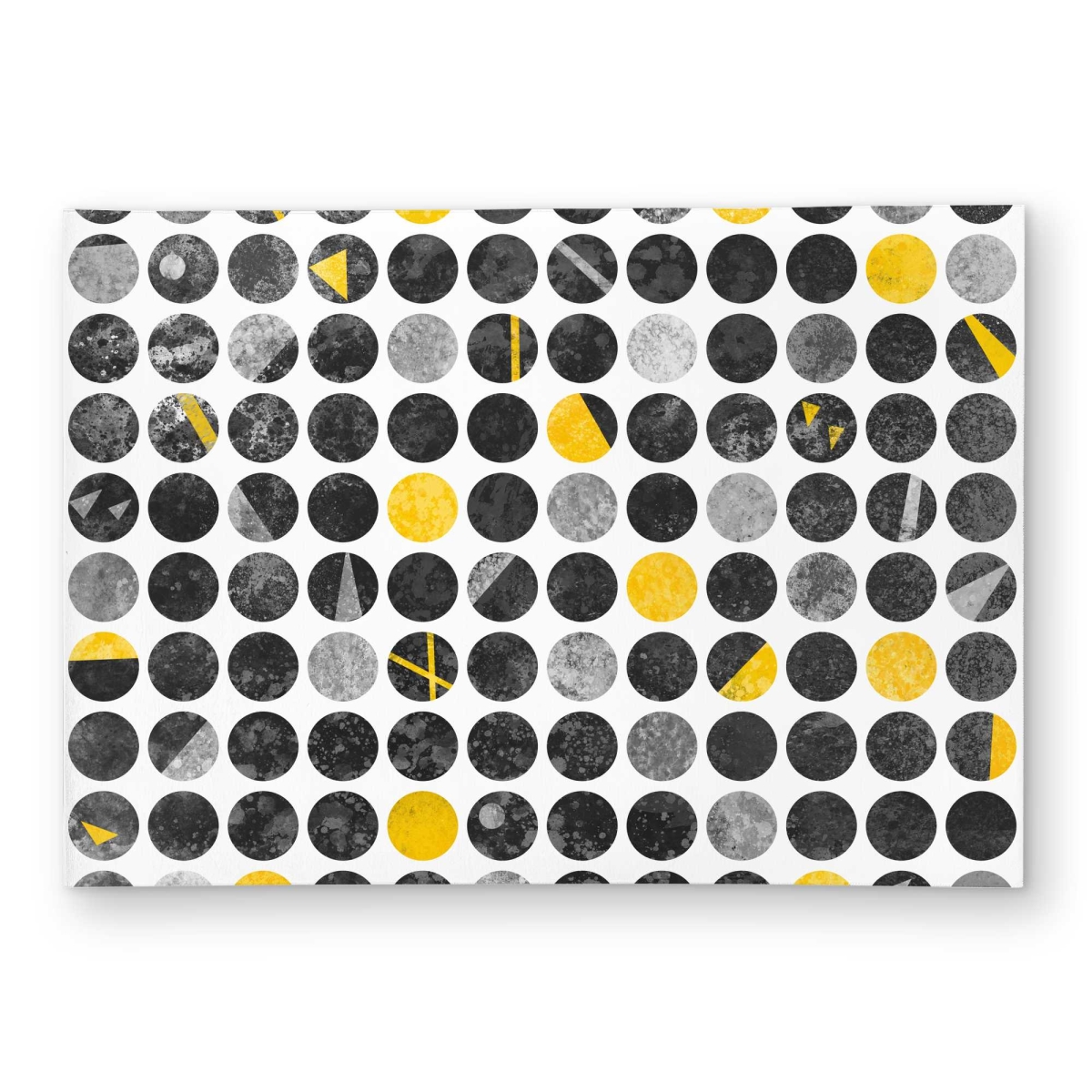 C1ROAR577KHDD2 5 x 7 ft. Abstract Grunge Circles - Office Rectangle Area Rug for Home Decor