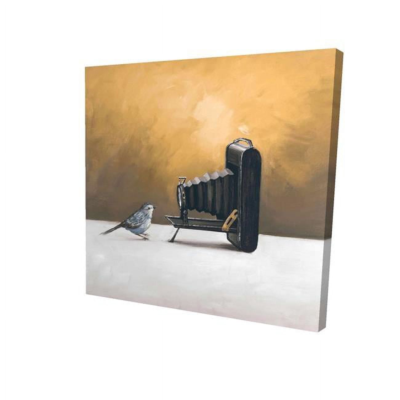12 x 12 in. Old Camera with Bird-Print on Canvas
